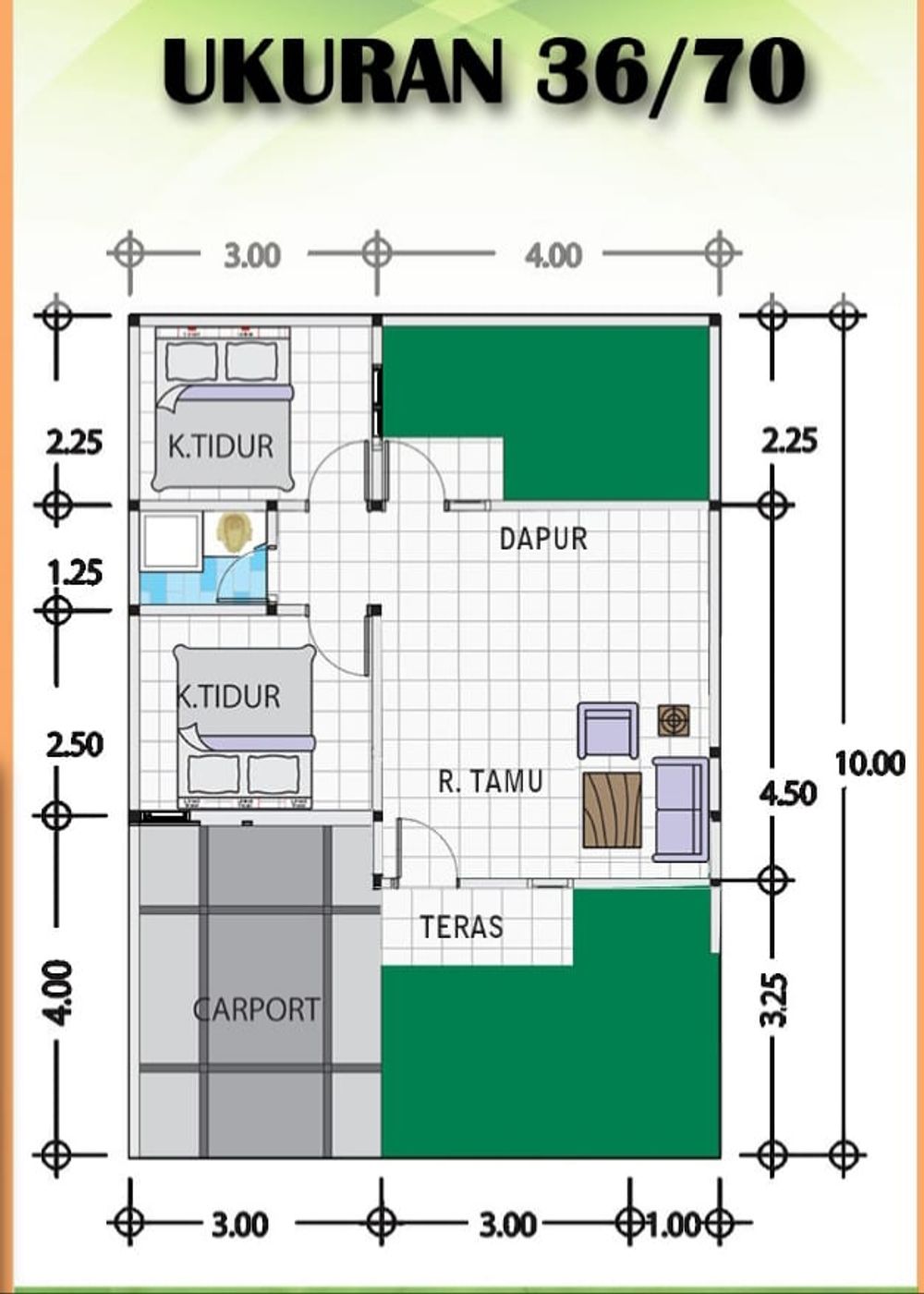Layout Tipe 36 (subsidi)